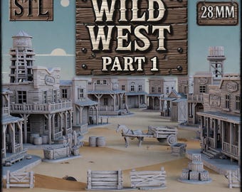 Fichiers imprimables STL Wild West Town : 28 mm Frontier Terrain for D&D PART 1