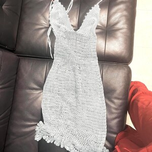 Handmade Crochet Ruffle Dress