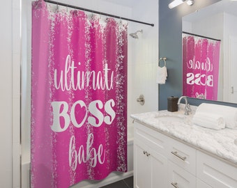 Cozy Home Boss Babe: Stylish Shower Curtains for Instant Refresh.