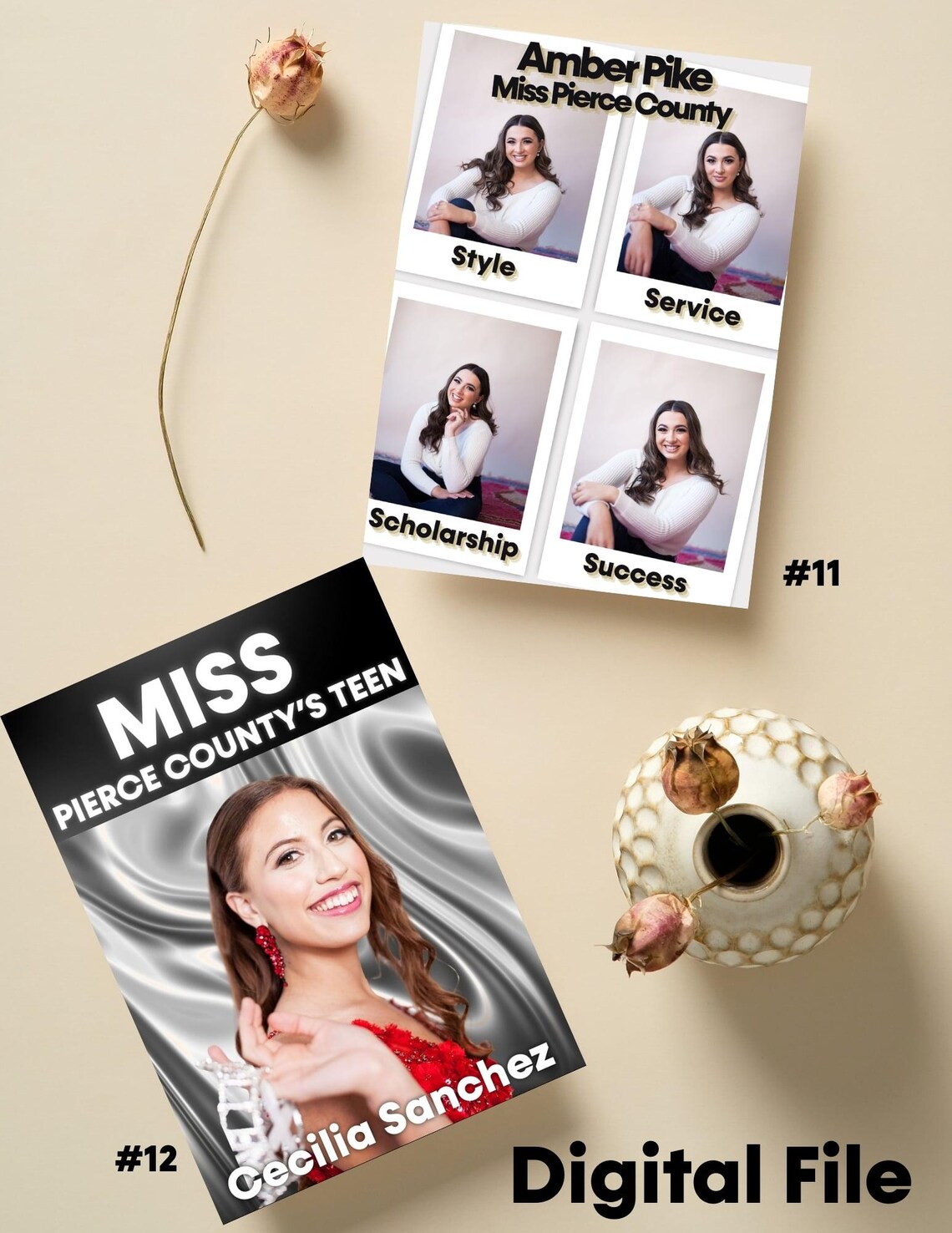 Custom Pageant Autograph Cards | Digital Download 5x7 JPG and PDF - Etsy