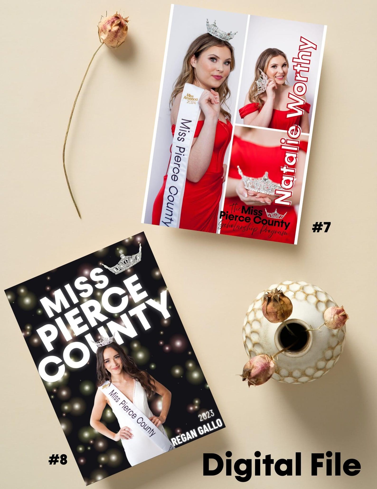 Custom Pageant Autograph Cards | Digital Download 5x7 JPG and PDF - Etsy