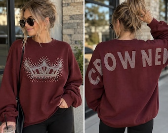 Miss America Crown Sweatshirt | MAO Sweatshirt | Titleholder Sweatshirt | Local Miss America Opportunity Sweatshirt | Rhinestone Sweatshirt