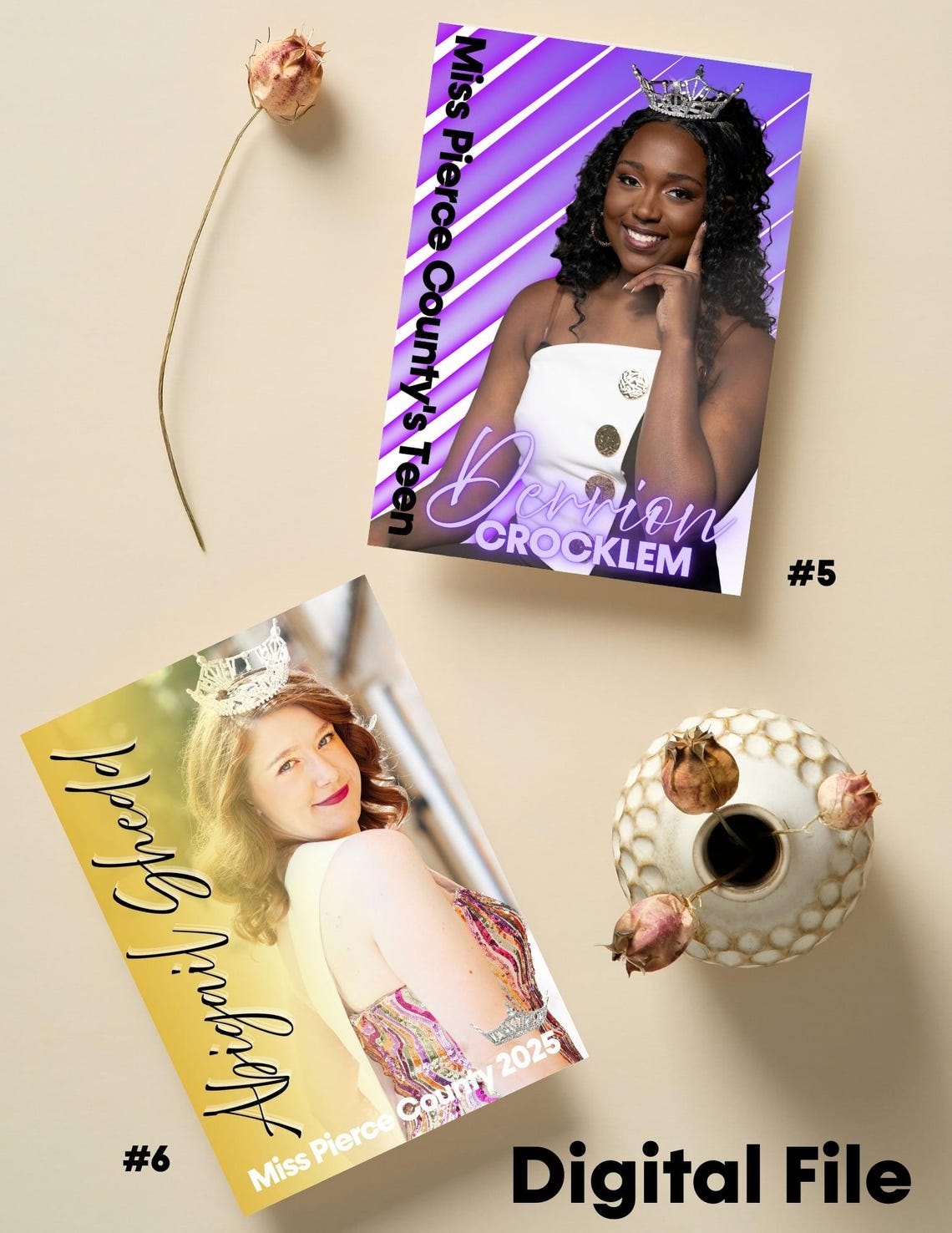 Custom Pageant Autograph Cards | Digital Download 5x7 JPG and PDF - Etsy
