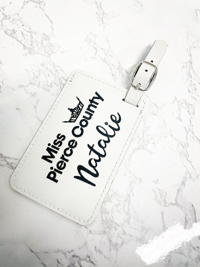 Personalized Pageant Luggage Tag | MAO Luggage Tag | Laser Engraved ...