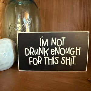 Funny Sweary Wood Sign, Home Bar Decor, Handmade