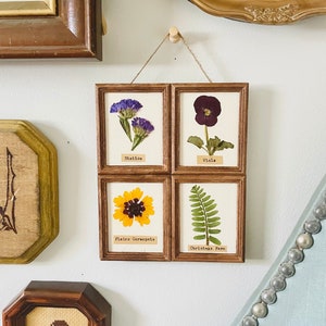 Pressed Flower Collage Wall Art: Custom Botanical Herbarium