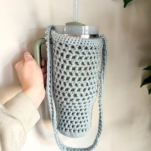 Crossbody Stanley Cup Carrier, Crochet Bottle Holder Bag, Water Bottle Carrier, Water Bottle Totes, Water Bottle Bag, Staley Cup Accessories