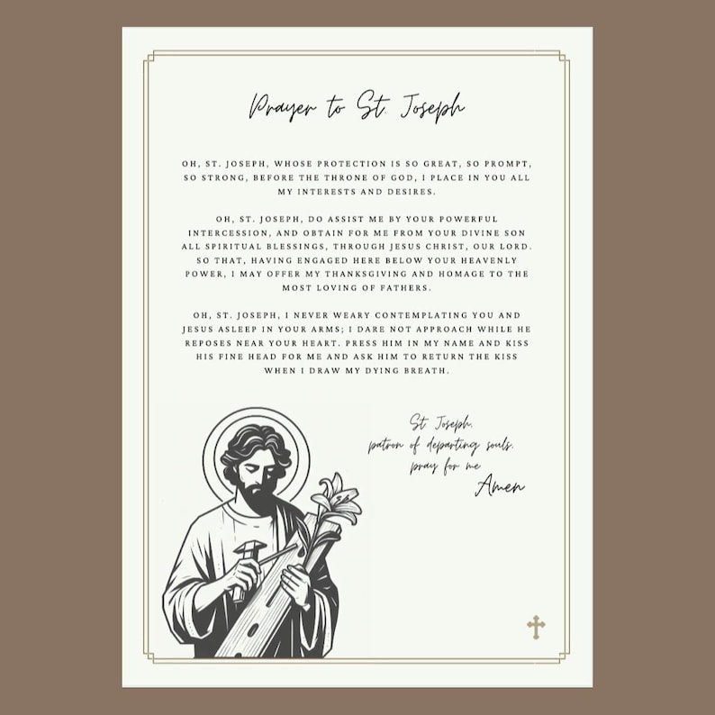 Catholic Prayer Cards VILLAGE GIFT IMPORTERS Holy Prayer Card With Built-In Medal St Joseph Statue For Selling House - Foto 2