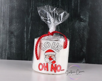Funny Santa Toilet Paper Roll, Gag Gift, Christmas Bathroom Decor