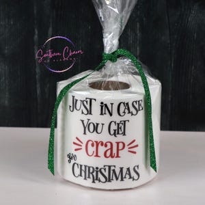 Funny toilet paper roll with a silly design, great gag gift, novelty item, white elephant or secret Santa gift, home & bathroom decor
