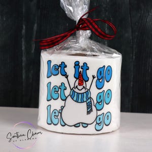 Funny toilet paper roll with a silly design, great gag gift, novelty item, white elephant or secret Santa gift, home & bathroom decor