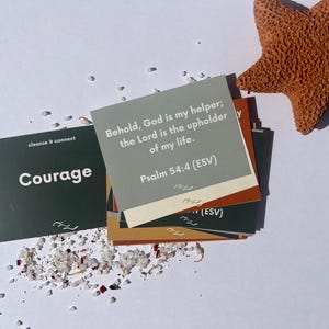 Paquet de cartes de versets bibliques courageux