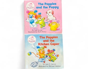 Vintage 1980s set of two mini Poople Books