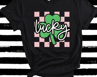 Lucky St Patrick's Day Clover PNG Digital Download