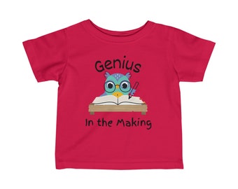 T-shirt en jersey fin Infant Genius In the Making, disponible en 7 couleurs, 4 tailles