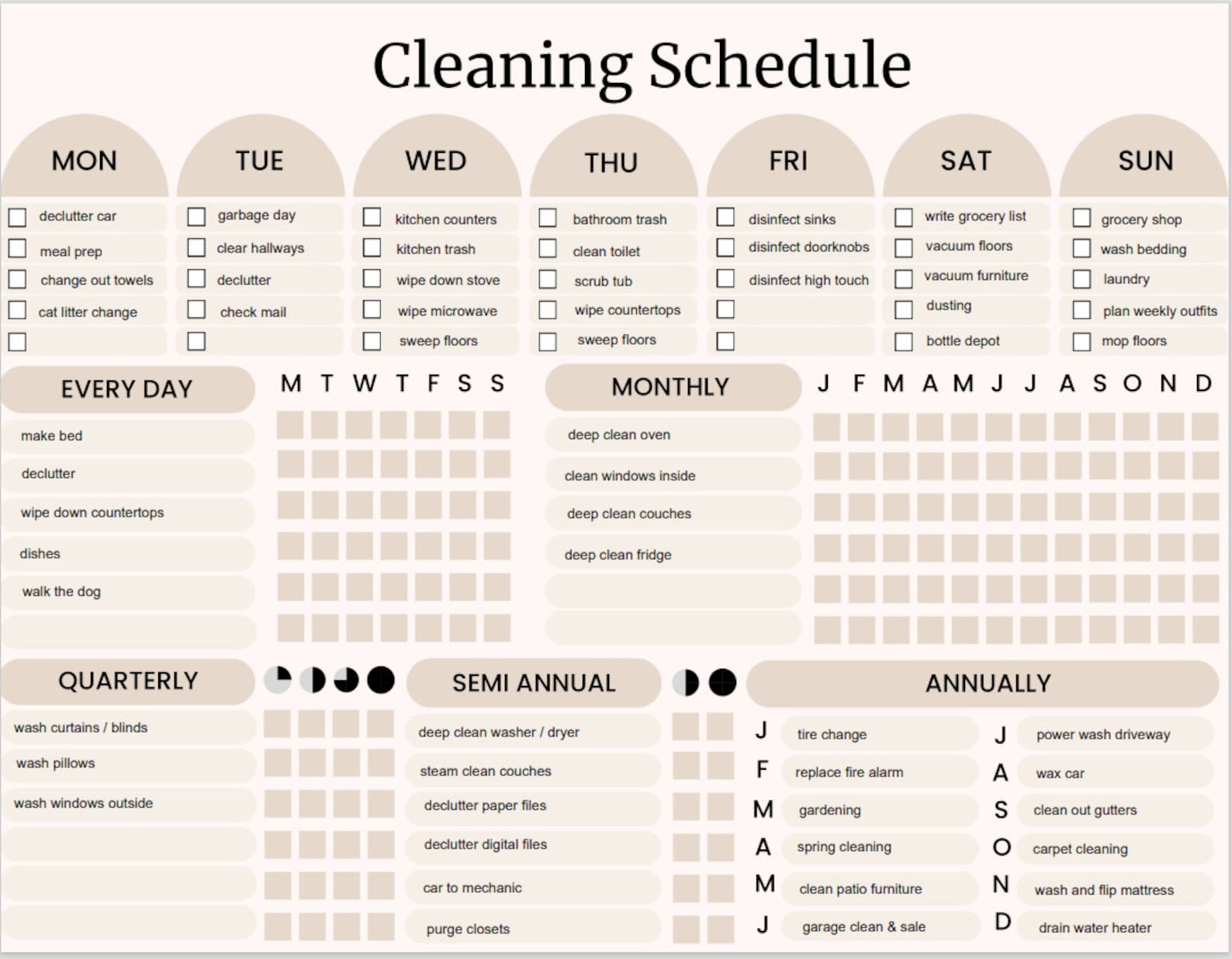 Declutter Your Life! Personalized Cleaning Schedule - Daily, Weekly ...
