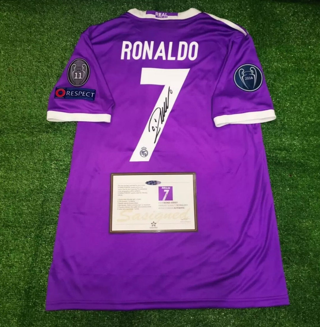 Signed Cristiano Ronaldo Real Madrid Jersey Etsy