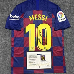 Signed Messi Barcelona Shirt - Etsy
