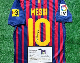 Signiertes Messi Barcelona Trikot