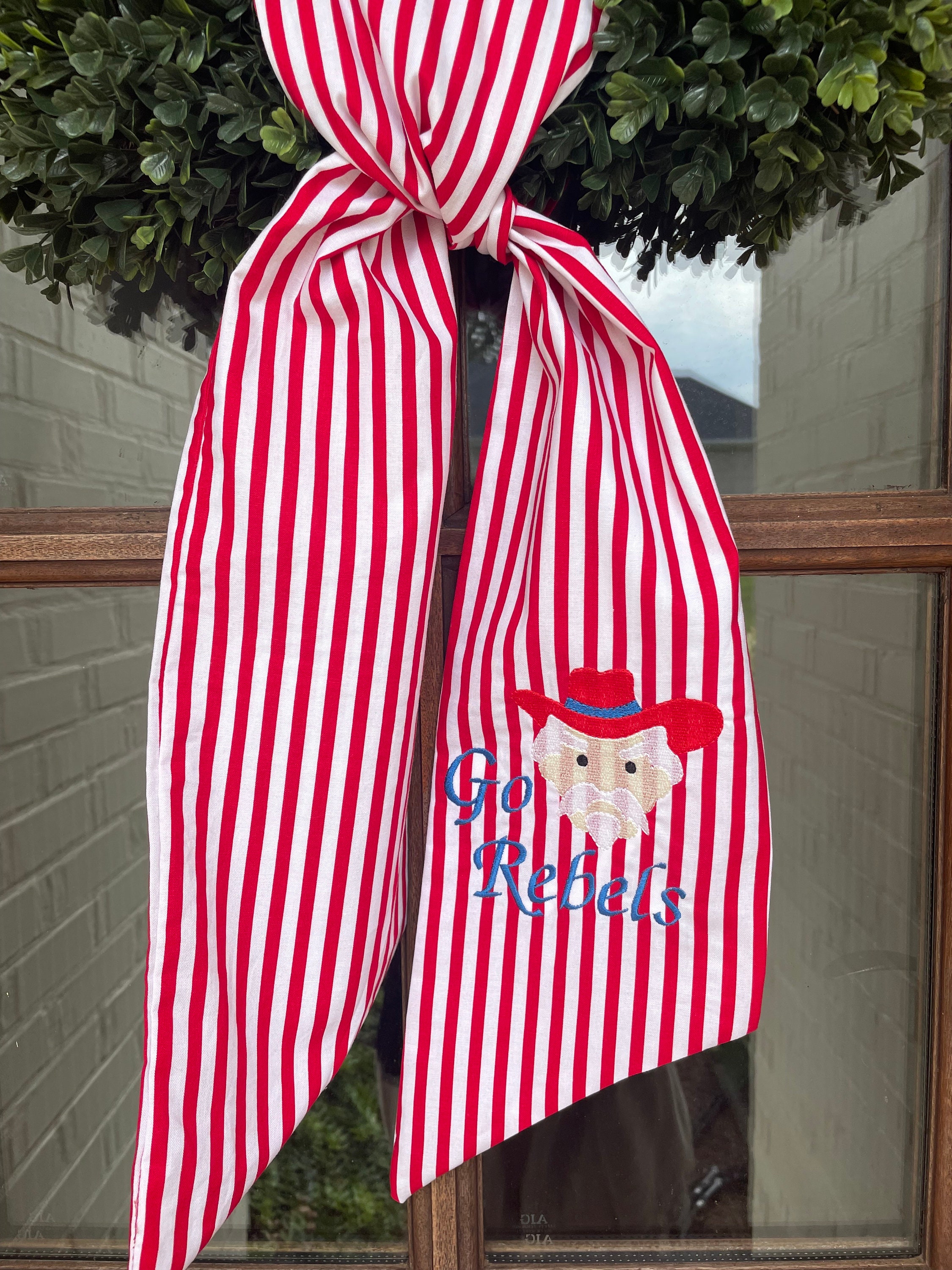 Ole Miss wreath sash