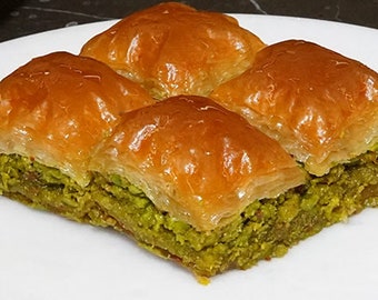 Baklava con pistacho / Baklava turca / dulce, postre