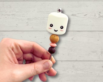 Marshmallow & S'mores Cookie Scribe/Marshmallow Keychain