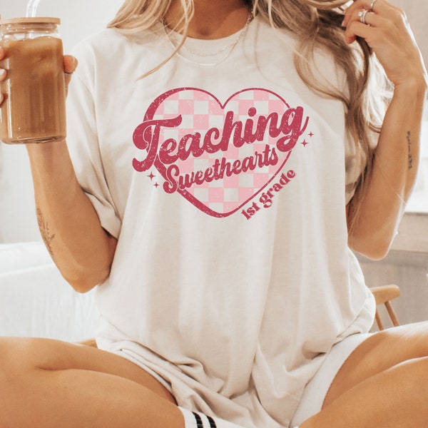 Custom Teacher Valentine Shirts, Personalized Valentine's Day Shirt, Teacher Shirts, Custom Teacher Gift, Valentine Retro Teacher Shirt