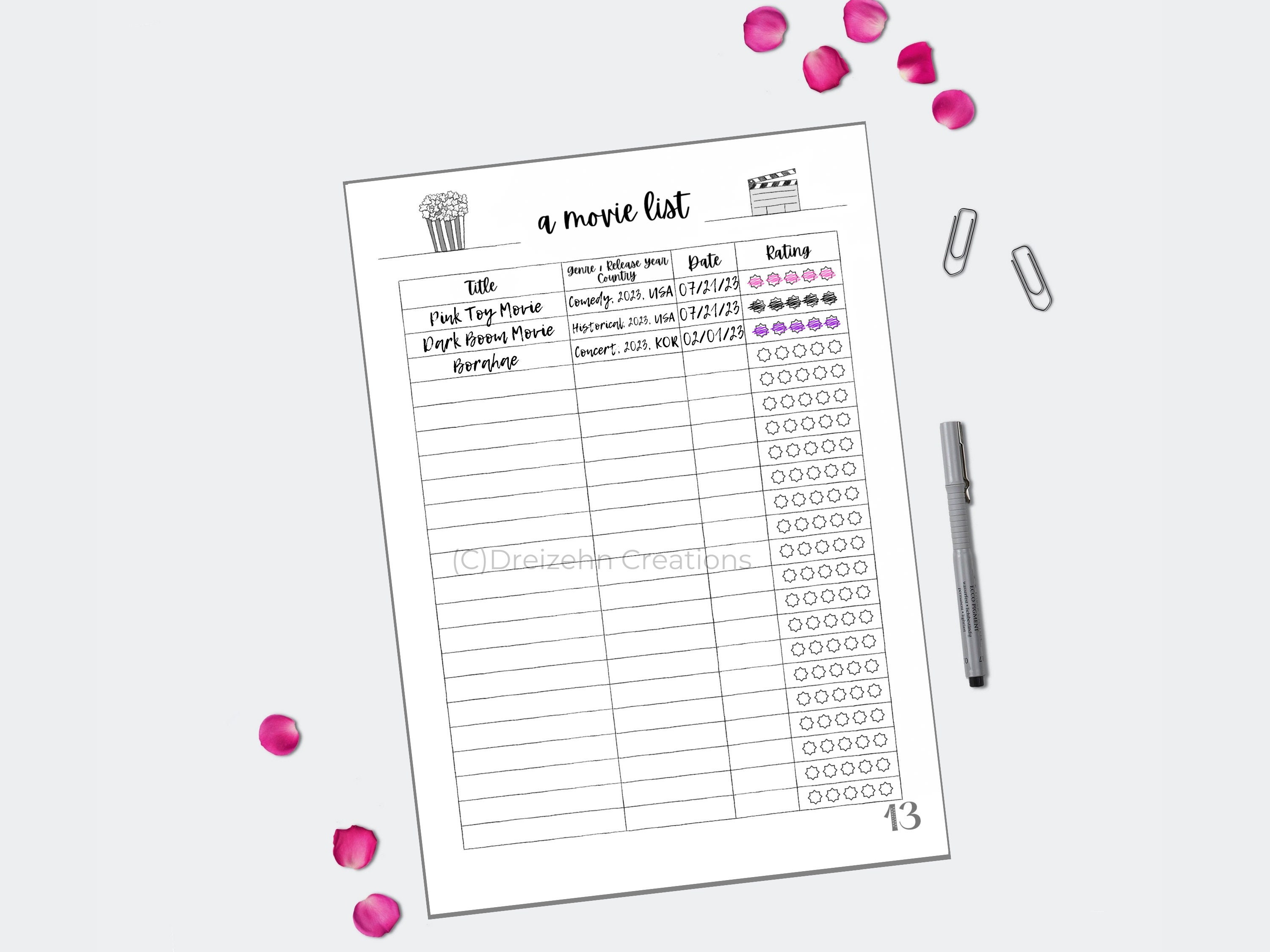 Printable Movie List Film Review Rating List A4 Movie List Format printable-movie-list-film-review-rating-list-a4-movie-list-format
