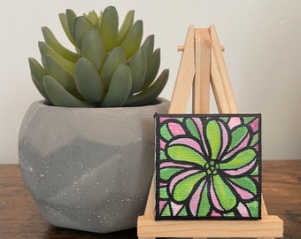 2”x 2” Mini Succulent Painting