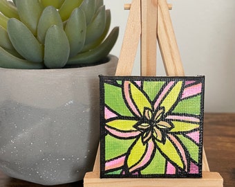 2”x 2” Mini Succulent Painting