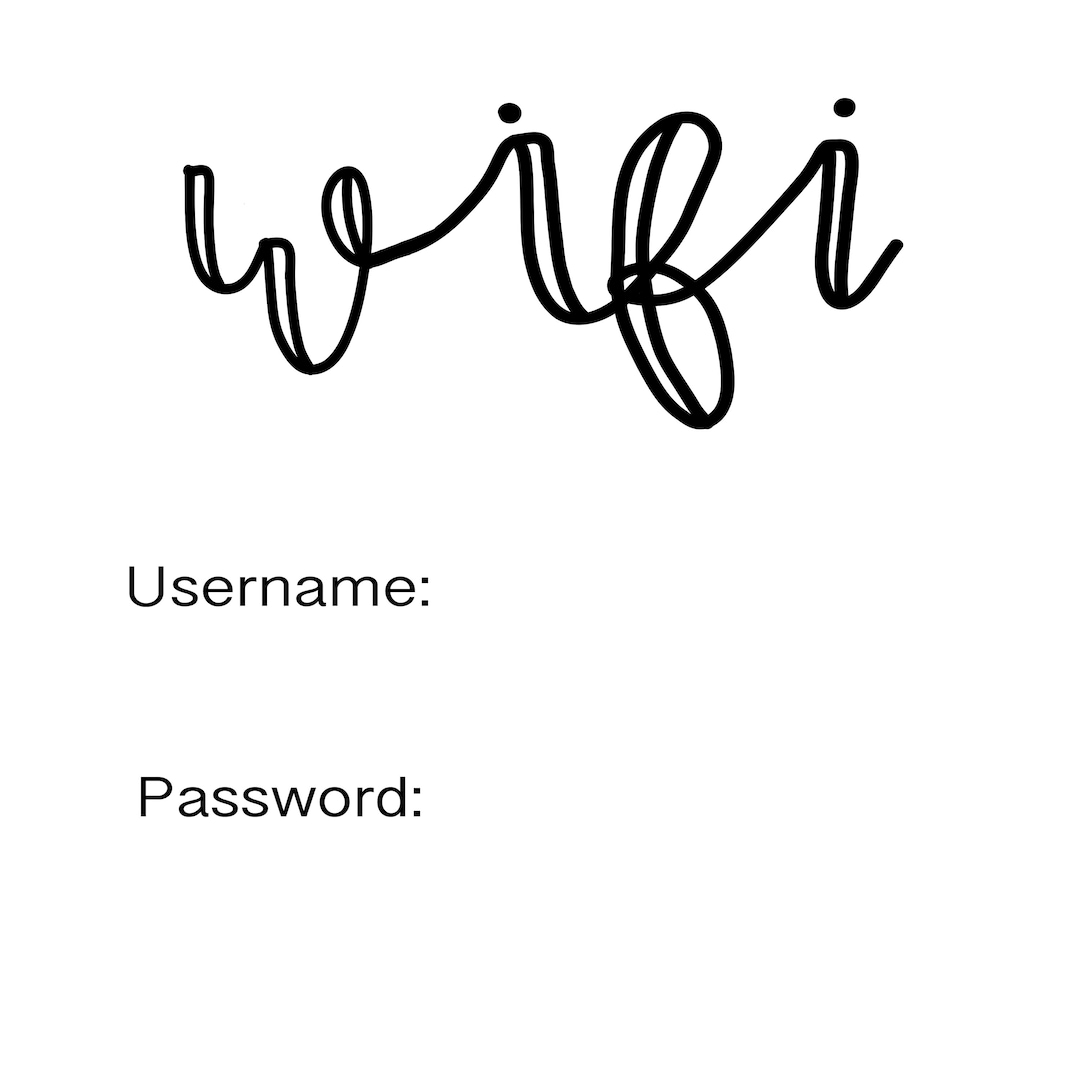 Wifi Printable Download - Etsy