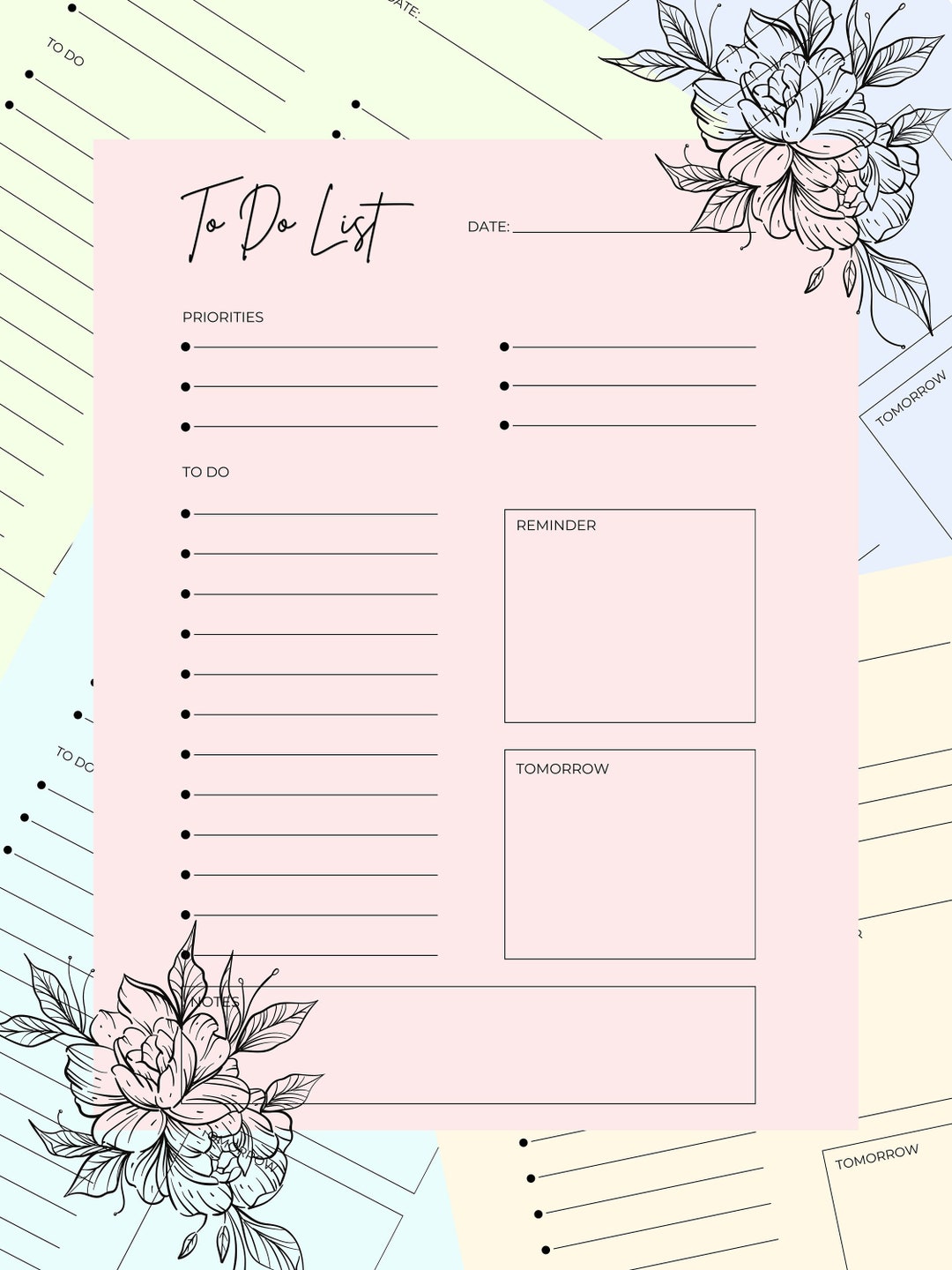Aesthetic Printable to Do List | Daily, Weekly To-do Planner Checklist ...