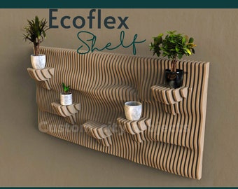 Floating shelf, parametric shelf, decorative shelf, wall decoration, modern shelf, living room decoration, office decoration.