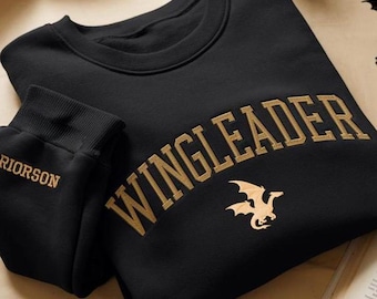 Bluza z haftem Xaden Riorson Wingleader, Bluza z nadrukiem Fourth Wing, Bluza z nadrukiem Onyx Storm