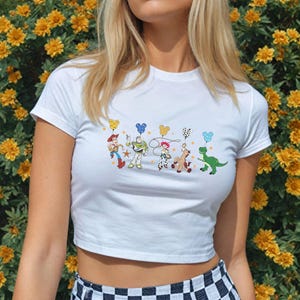 Toy Story Baby Tee, Toy Story Friends Shirt, Buzz Lightyear Woody Baby Tee, Disney Crop Top