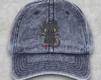 Toothless Embroidered Cap, How To Train Your Dragons Cap