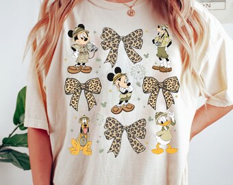 Retro Animal Kingdom Coquette Shirt, Animal Kingdom Shirt, Safari Mickey Shirt, Leopard Mickey Shirt, Minnie Leopard Print, Mickey Friends