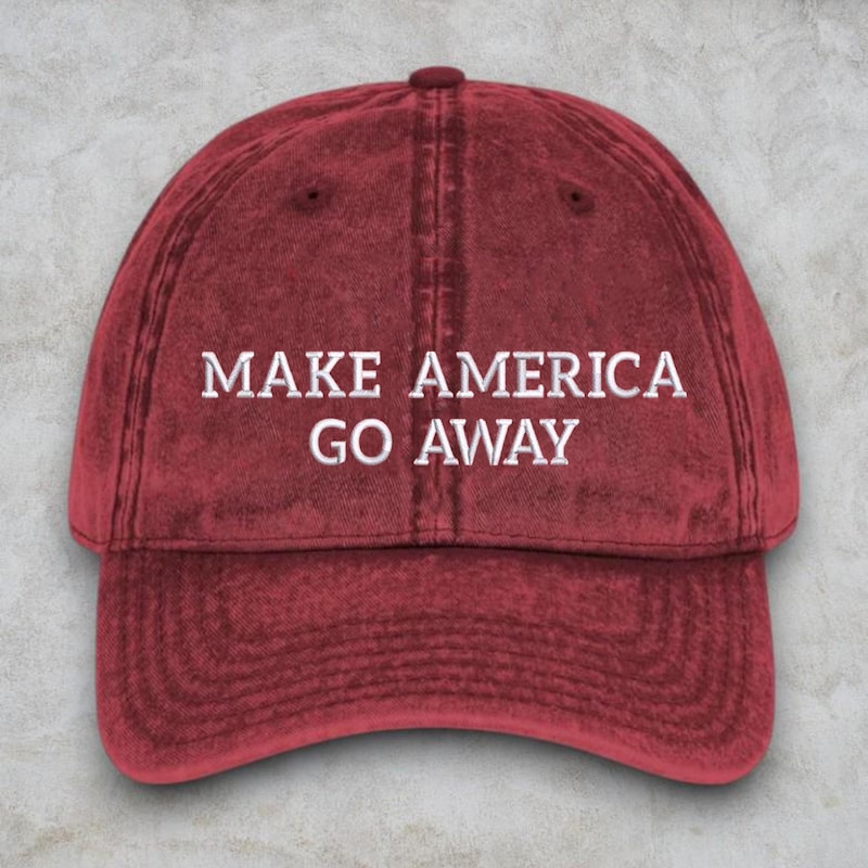 Casquette Baseball Make America Go Away - Coton Mélange | Design Humoristique Canada