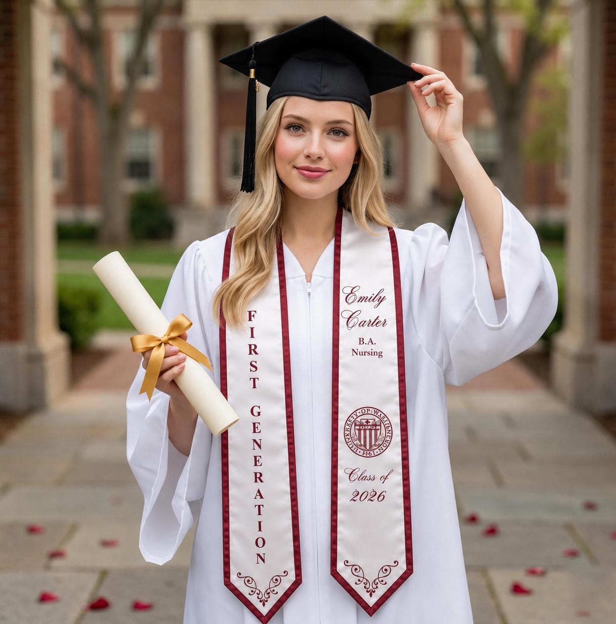 Personalized Graduation Stole, First Generation Stole, College Stole ...