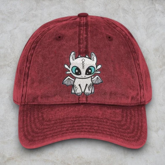 Light Fury Embroidered Cap, How to Train Your Dragons Embroidered