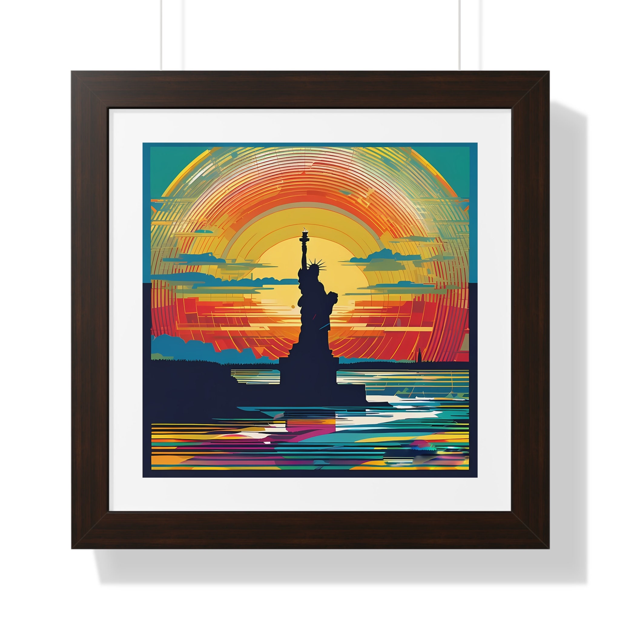 自由の女神像アート 額入り横長ポスター - Etsy 日本