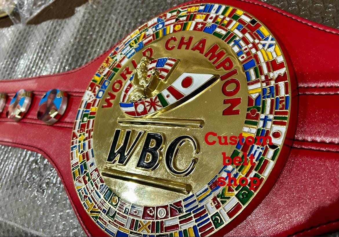 WBC世界ボクシング選手権ベルト 大人用サイズ レッドレザー - Etsy 日本