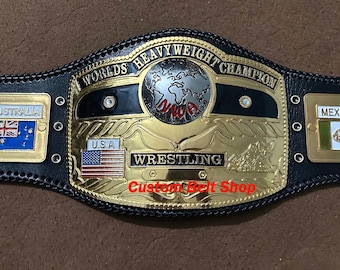 Ceinture NWA DOMED GLOBE championnat du monde poids lourd 2 mm taille adulte