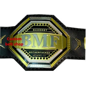 New BMF UFC Baddest World Championship Wrestling Title Belt Dual Plating Adult Size