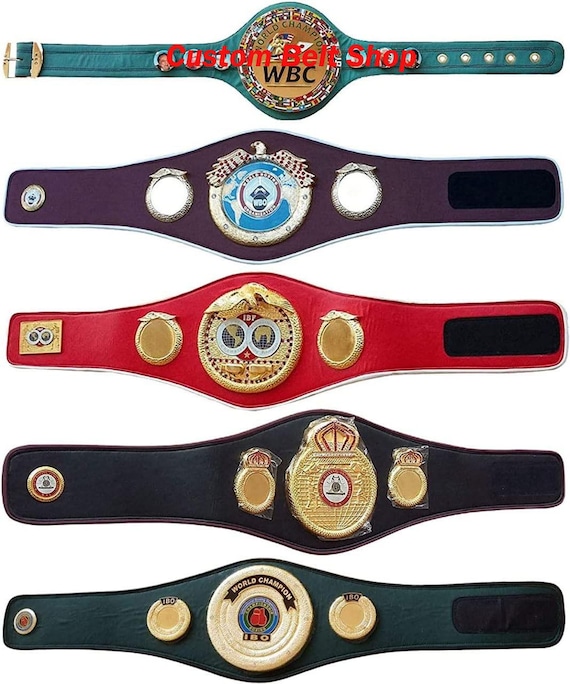 Boxing Set Wbc Ibo Ibf Wbo Wba World Championship Title Belts Adult Size