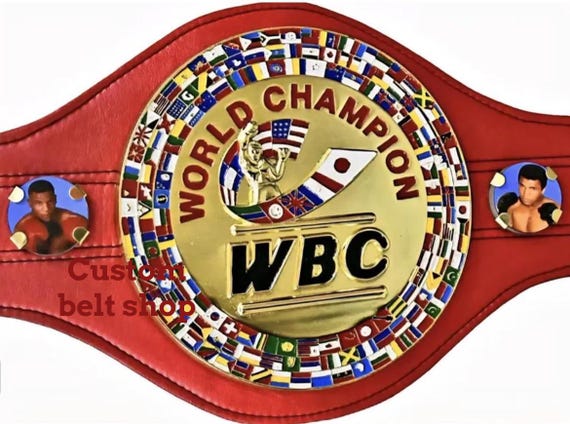 WBC世界ボクシング選手権ベルト 大人用サイズ レッドレザー - Etsy 日本