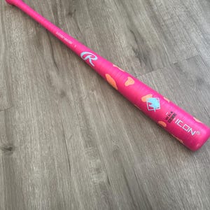 Durable Plastic Customized/Wrapped Baseball Bats- 2025 Pink Iconic Design