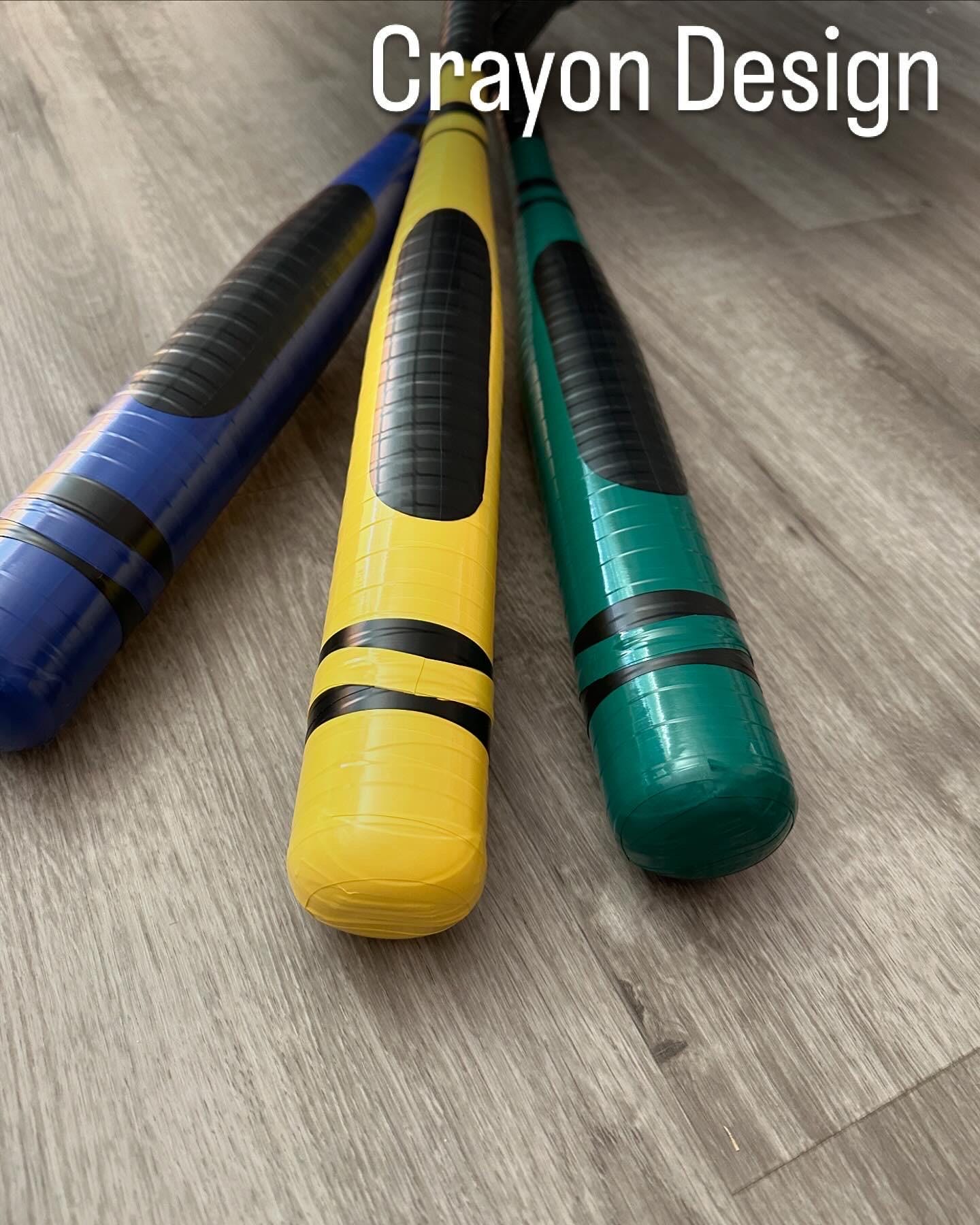 Durable Plastic Customized/wrapped Baseball Bats- Crayon Design - Etsy