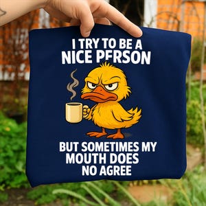 Grumpy Duck PNG: Sarcastic Sublimation Design (Digital Download)