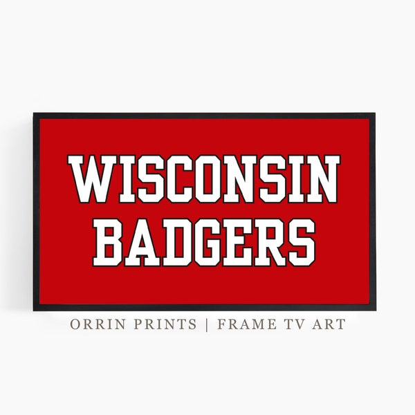 Wisconsin Badgers Frame TV Art NCAA College Basketball March Madness Tournament